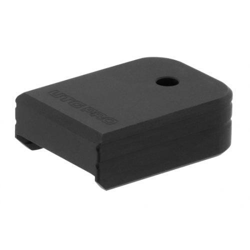 +0 Base Pad, for GLOCK® 9mm/.40 OEM Magazine, Black Aluminum