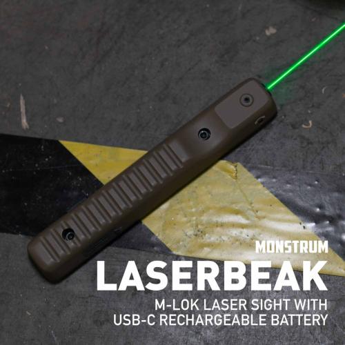 Monstrum Laserbeak M-LOK Laser Sight with USB-C Rechargeable