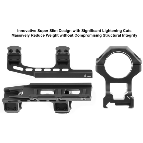 1" Picatinny Cantilever Mount, 50mm Offset, High Profile, Black UTG® ACCU-SYNC®