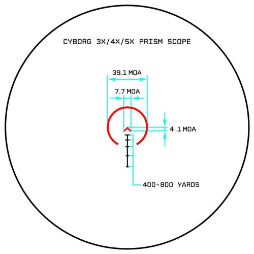 Cyborg 4x Prism Scope with BDC Reticle