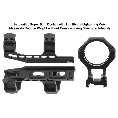 34 mm Picatinny Cantilever Mount, 50 mm Offset, High Profile, Black UTG® ACCU-SYNC®