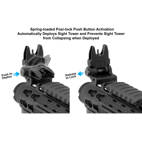 Spring-Loaded AR15 Flip-up Front Sight