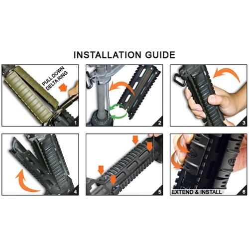 AR15 Drop-in Quad Rail Handguard, Carbine-length - UTG PRO®