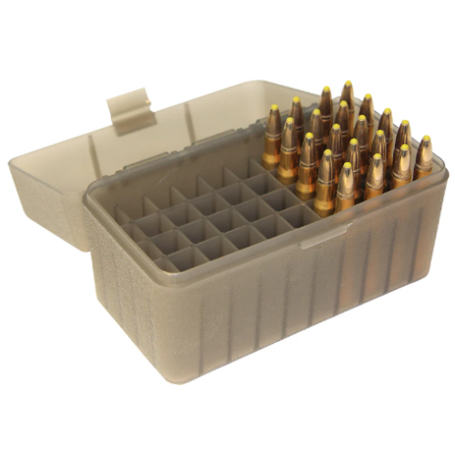 RS-50 - Ammo Box 50 Round Flip-Top 223 204 Ruger 6x47 - BLUE