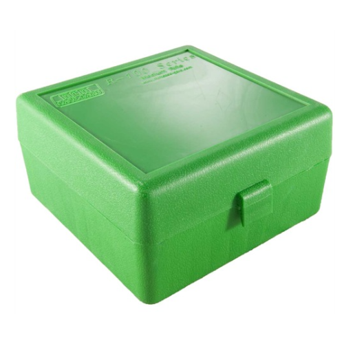 RM-100 - Ammo Box 100 Round Flip-Top 22-250 243 308 Win 220 Swift - GREEN