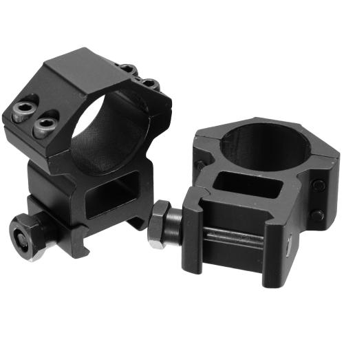 1" Picatinny Scope Rings, Hex Thumb Nut, High Profile