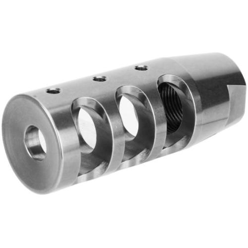 3 port muzzle brake, 1/2-28 TPI, Stainless steel