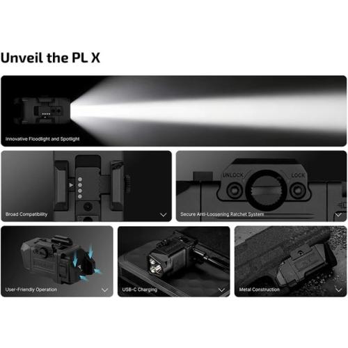 PL X Tactical Weapon Light 1,200 Lumens Dual Beams