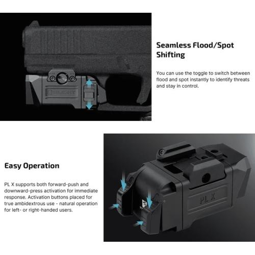 PL X Tactical Weapon Light 1,200 Lumens Dual Beams