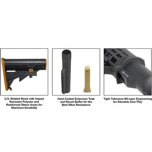 UTG Pro® 6-Position Mil-spec Stock Assembly, Black