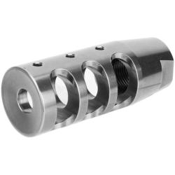 3 port muzzle brake, 1/2-28 TPI, Stainless steel