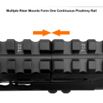 PICATINNY RISER MOUNT 1" HIGH, 3-SLOT - UTG® SUPER SLIM