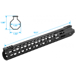 AR15 15" M-LOK Ultra Slim Free Float Handguard - UTG PRO