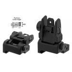 Spring-loaded AR15 Flip-up Rear Sight