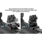 Spring-loaded AR15 Flip-up Rear Sight