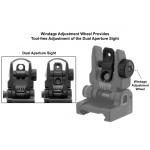 Spring-loaded AR15 Flip-up Rear Sight