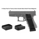 +0 Base Pad, for GLOCK® 9mm/.40 OEM Magazine, Black Aluminum