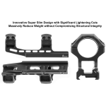 1" Picatinny Cantilever Mount, 50mm Offset, High Profile, Black UTG® ACCU-SYNC®