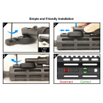 UTG® RECON FLEX® Bipod, 5.7" -8.0" Center Height, M-LOK®