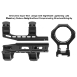 34 mm Picatinny Cantilever Mount, 50 mm Offset, High Profile, Black UTG® ACCU-SYNC®