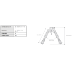 RECON 360® TL Bipod, 8.1"-11.9" Center Height, M-LOK® UTG®