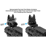 Spring-Loaded AR15 Flip-up Front Sight