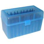 RS-50 - Ammo Box 50 Round Flip-Top 223 204 Ruger 6x47 - BLUE