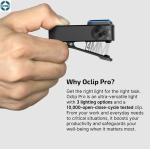 Oclip Pro Clip on Flashlight with Floodlight Spotlight and Red Light