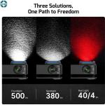 Oclip Pro Clip on Flashlight with Floodlight Spotlight and Red Light