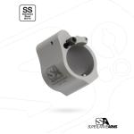 .750” Adjustable Gas Block / Stainless Steel / Solid, Set Screw / Stainless Matte Finish