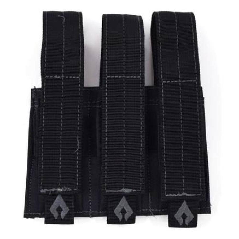 AWS Pistol Triple Mag Pouch Black