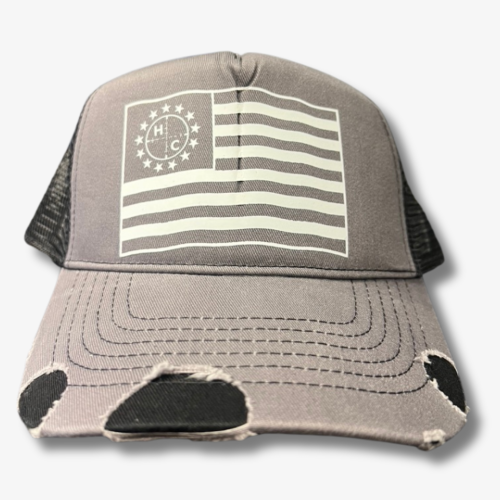 HC Black/Tan Flag Hat