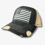 HC Black/Tan Flag Hat