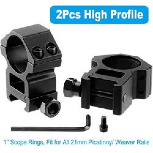 LONSEL 1" SCOPE RINGS HIGH PROFILE 2 PACK
