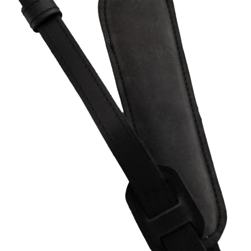 Black Leather Diamond 8 Inlay Gun Sling
