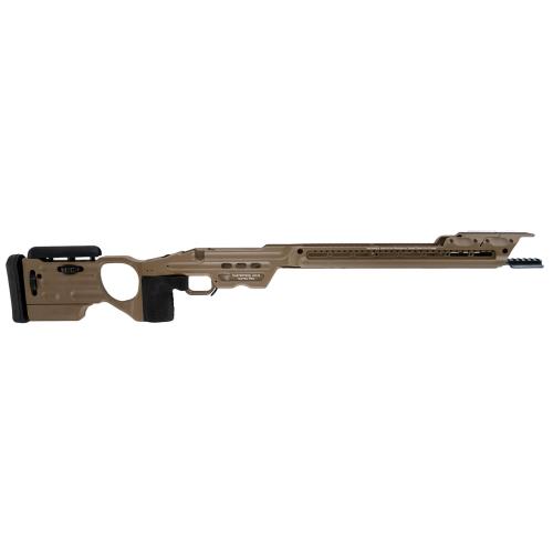 Masterpiece Arms Matrix Pro II Chassis – Short Action RH, FDE Precision Rifle Chassis