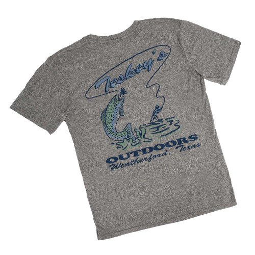 Teskey's Outdoors Fly Fishing Tee - Heather Grey