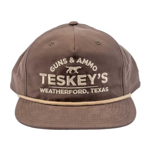 Teskey's Guns & Ammo Pointer Rope Cap - Dark Mocha/Khaki