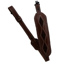 BROWN LEATHER DIAMOND 8 INLAY