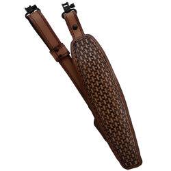 BROWN LEATHER DIAMOND 8 INLAY