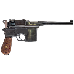 Used Mauser C96 “Broomhandle” 9mm Semi-Auto Pistol – Refinished Historic Military Handgun