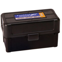 Frankford Arsenal 50rd Ammo Box – Hinge-Top .204 / .223 / .300, Black Polymer