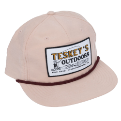 Teskey's Outdoors Fly Fishing Rope Cap - Pale Peach