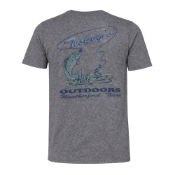 Teskey's Outdoors Fly Fishing Tee - Heather Grey