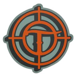 Teskey's Target T Sticker - Orange/Green