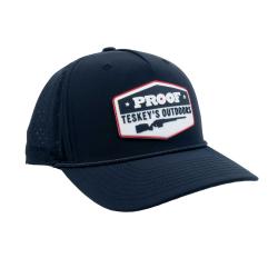 Teskey's Outdoors Proof Rubber Patch Rope Cap - Solid Navy/Midnight