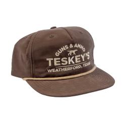 Teskey's Guns & Ammo Pointer Rope Cap - Dark Mocha/Khaki