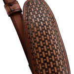 BROWN LEATHER DIAMOND 8 INLAY