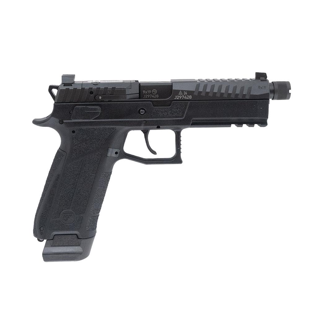 CZ P-09 F Nocturne 9mm Semi Auto Pistol - 21+1 Rounds | 5.3" Barrel | Black | 3-Dot Sights