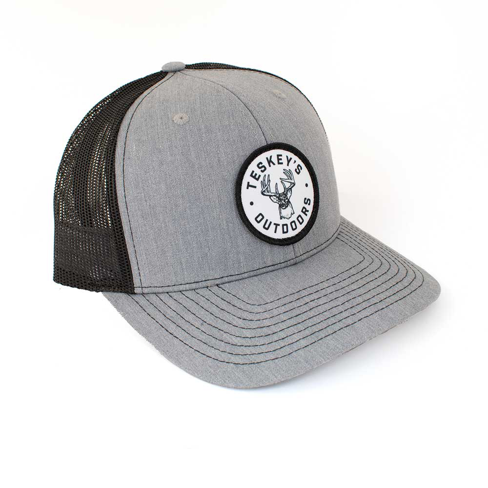 Teskey's Outdoors Buck Patch Cap - Grey/Black